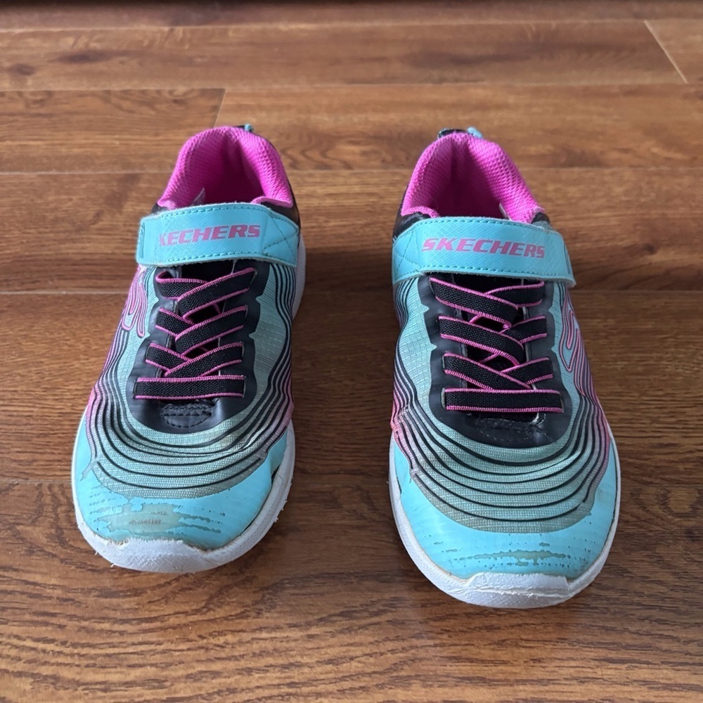 Skechers Kids' Aqua & Pink Athletic Sneakers